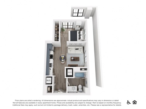 bedroom floor plan | luxury apartments in towson md | the southerly